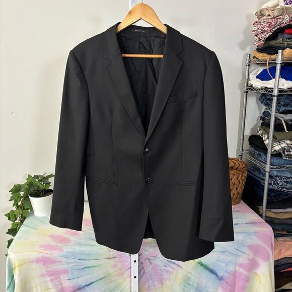 Emporio Armani size 50R Men's Black Suit Blazer Jacket quiet luxury 100% wool - Picture 4 of 10